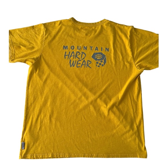 Mountain Hardwear Dark Yellow Logo Tee Men’s Size Large - Picture 2 of 8